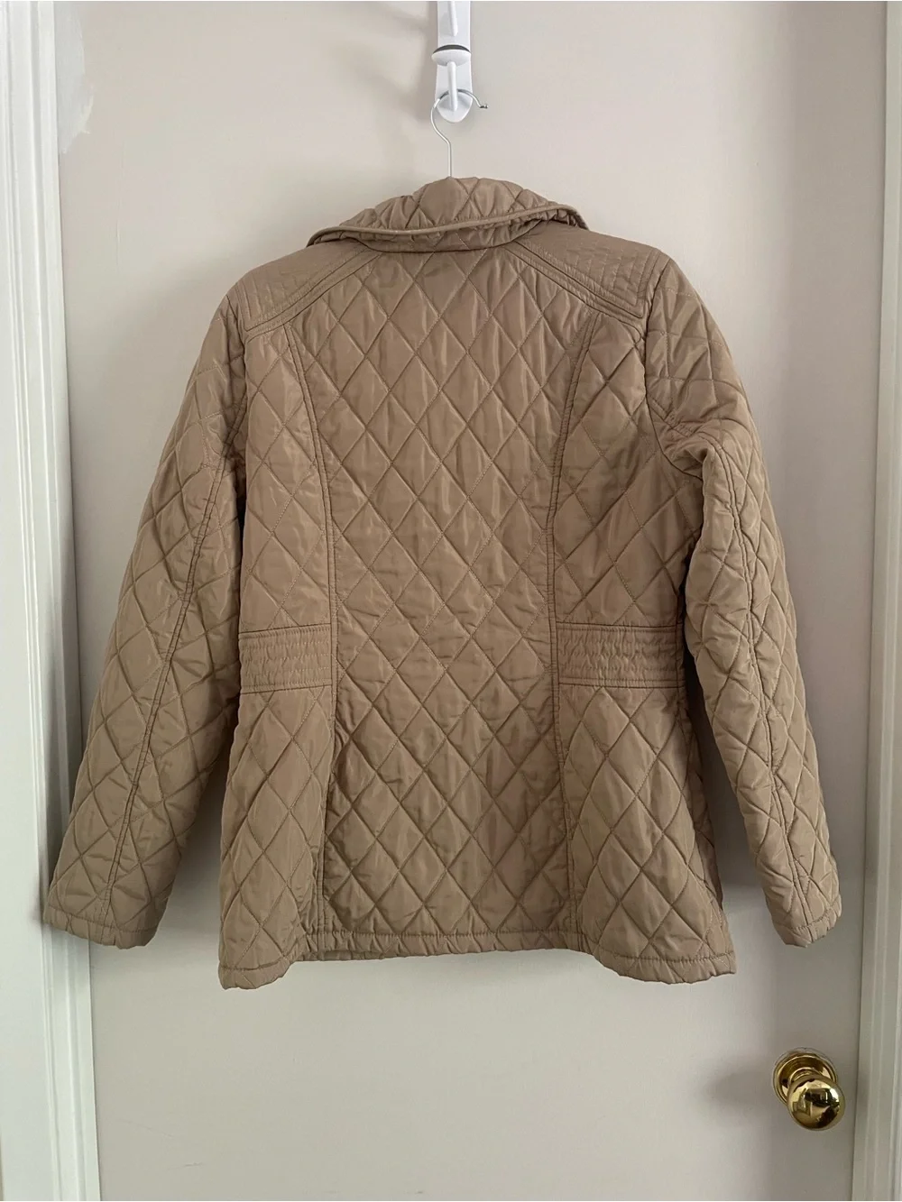 MICHAEL Michael Kors Quilted Diamond Jacket Tan Size M (282)